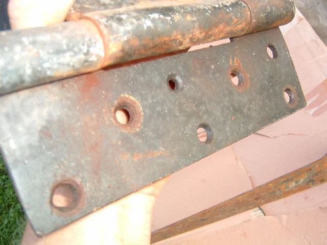 Barn Door Hinges, 3 pieces.  21” Length, unusual style ,vintage 5