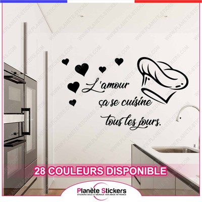 Stickers Citation Cuisine Amour Autocollant Muraux Tous Les Jours Ref4cuisine Eur 24 80 Picclick Fr