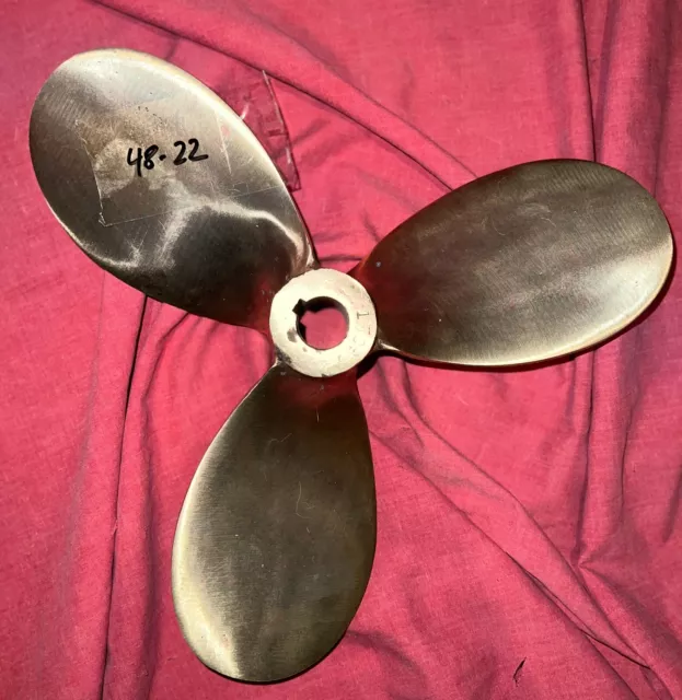 Mi Wheel 14 x 6 3 Blade Sailor Propeller Left Hand Bronze 1" shaft (48-22)