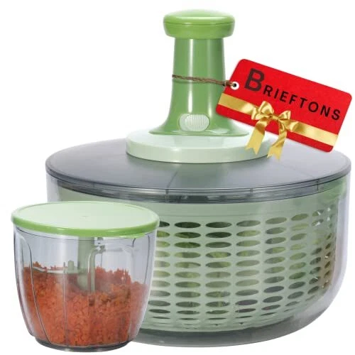 Brieftons Salad Spinner and Chopper Large 6.3-Quart Lettuce Greens Vegetable ...