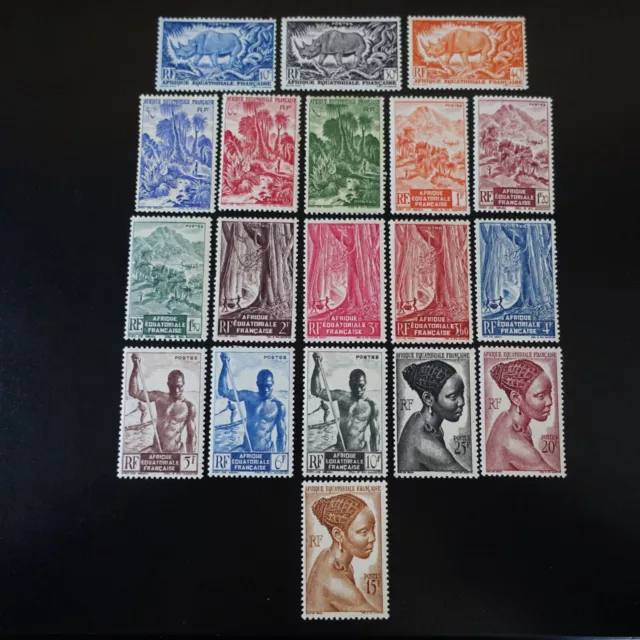 Afrika Äquatorial- Französisch Aef N° 208/226 neuer Stempel MNH Und MH