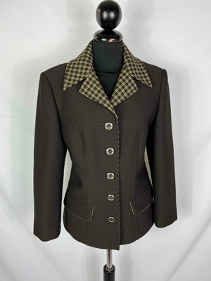 42 Byblos BYBLOS VINTAGE '80 Giacca Giaccone Donna Nero Elegante Woman Jacket Sz.S 