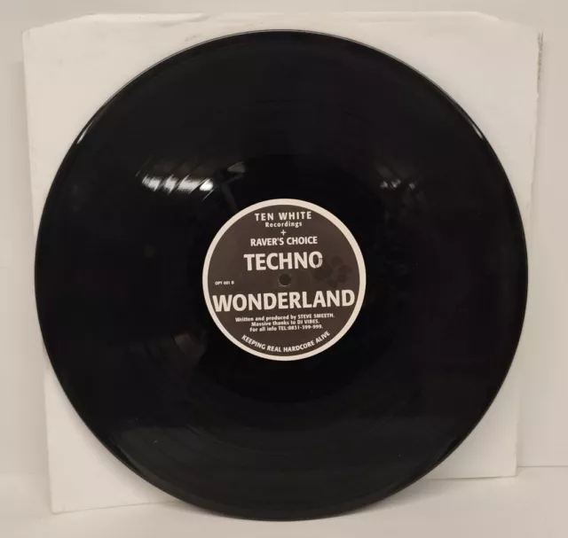 Ravers Choice Ten White Techno Wonderland  12" Single Hardcore Steve Smeeth VG