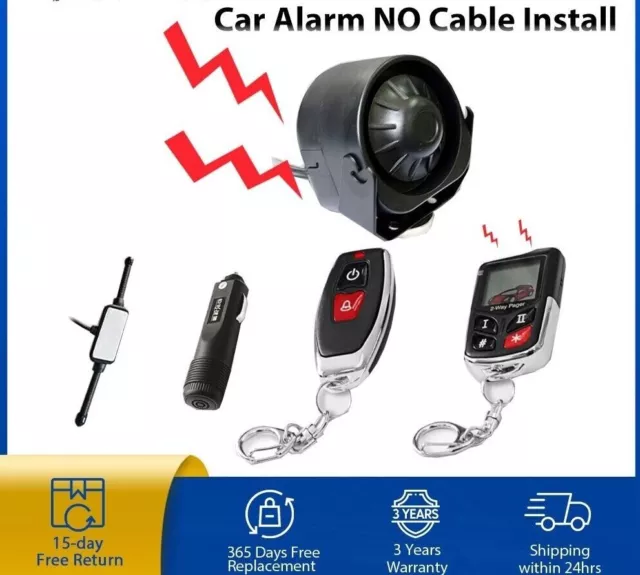 Vjoycar DIYV2 Wireless Siren Two-way Car Alarm System Anti-Theft Air