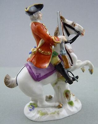 # Np Miniatura Figura Cazador Para Pferde Rojo Chaqueta Al 9,2cm Meissen 63051