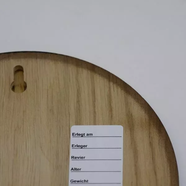 Placa de Jabalí Tablero Keiler Gewaffbrett Oscuro AF17cm Con Hoja Roble Grande 3