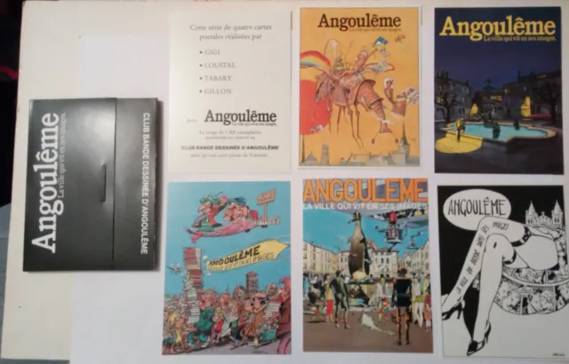 5 carte postale postcard Club BD Angoulême Gigi Loustal Tabary Gillon Varenne