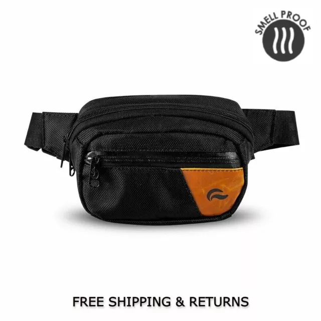 Skunk HIPSTER Bag Odour Proof Smell Proof Carry Bag Waist Fanny Pack BLACK BROWN