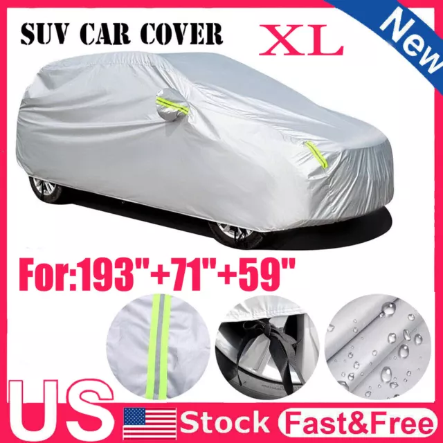 190T Full Car Protection Cover Waterproof Sun UV Snow Dust Rain Resistant