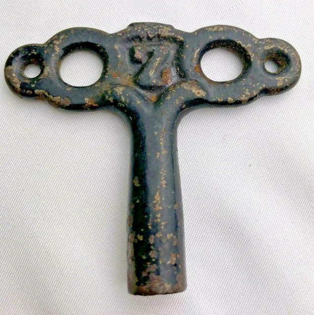 Vintage Z Cast Iron Radiator Key Ornate Cast Iron Embossed Letter "Z"