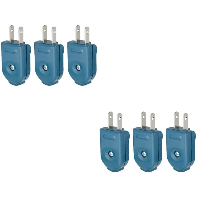 6 Stk Steckerstecker Ersatzstecker 2-polig männlicher Stecker