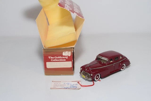 A52 1:43 Goldvarg 2 Chevrolet Stylemaster 4-Door 1946 Maroon Mib Very Rare