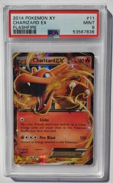 Pokemon Charizard Ex 11/106 XY Flashfire  PSA 9 Eng Card Glurak no Base shining