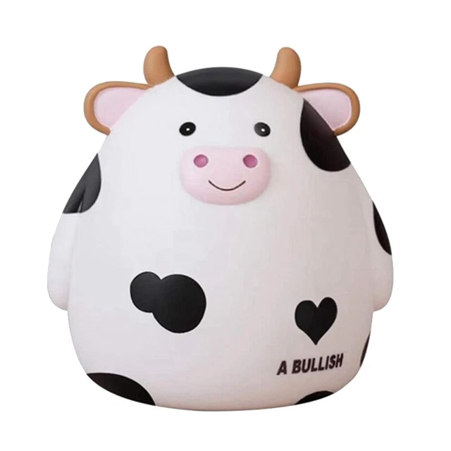 Tirelire Vache En Vinyle Souple - Incassable - Bouchon Bas - Décoration Chambre - Cadeau Enfant Ou Adulte - 7