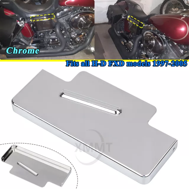 Chrome Battery Box Top Cover for Harley Dyna Super Wide Glide FXD FXDWG 97-05 US