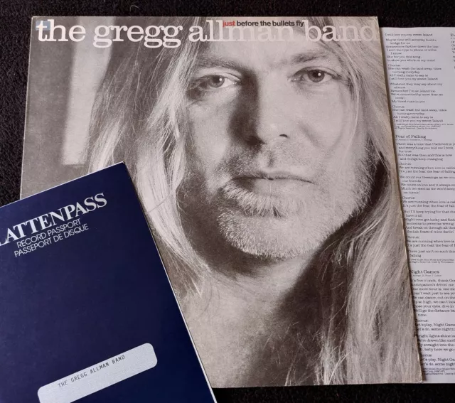 The Gregg Allman Band „Just Before The Bullets Fly“ Inkl Promo-Insert Nl-Press