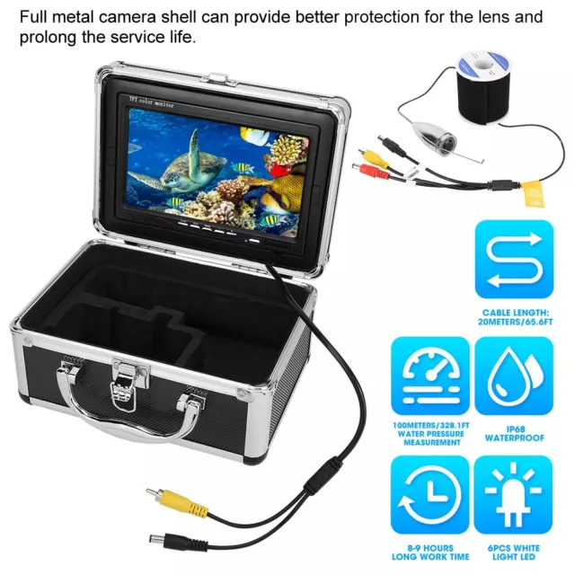 110-240V 1000TVL Waterproof 6 LEDs Fishing Video Camera Fish Finder Under XXL