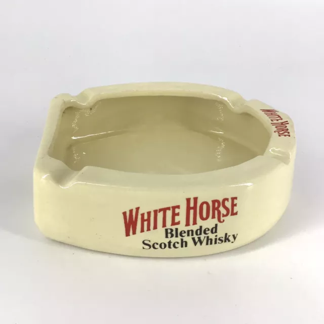White Horse Scotch Whisky Ashtray Advertising Cigarette Ash Tray Vintage 002