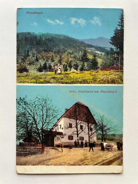 AK Pleschkogel Glöcklwirt Graz selten!! 1913 Gasthaus