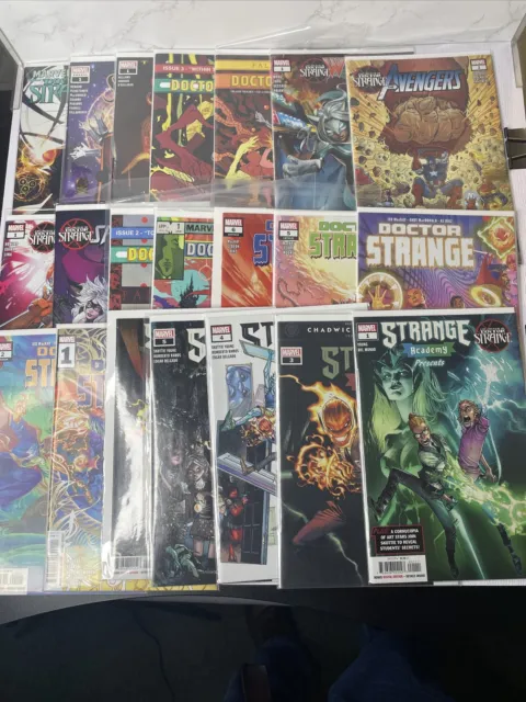 Mixed Lot Of 21 Doctor Strange Marvel Comics   Bagged And Boarded.