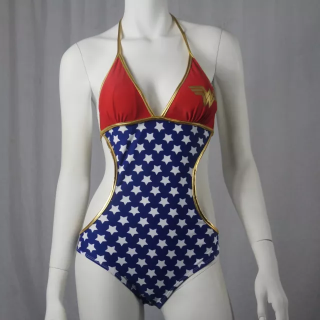 Summer '14 Wonder Woman Bandeau Hi Waist Dc Comics Bikini Bathing Suit  Swimwear