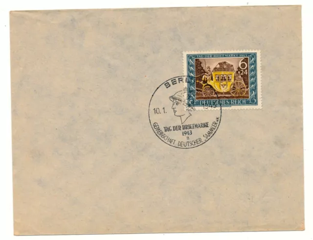 Deutsches Reich 1943 FDC Tag der Briefmarke-Hermeskopf Michel Nr. 828