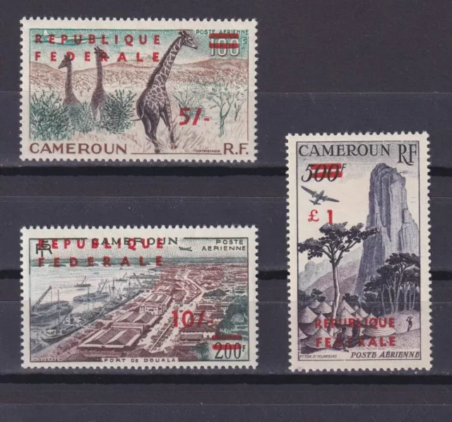 CAMEROON 1961, Sc #C38-C40, CV $67, MH