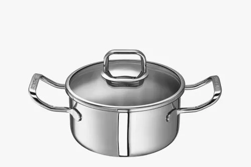 SchulteUfer Bratentopf Kochtopf Turbo Line 16 cm 1,4l Deckel Edelstahl Induktion