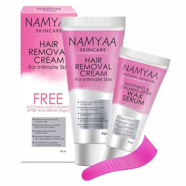 Namyaa Épilation Crème pour Intime Peau Avec Après Cire Apaisant Serum 60gm