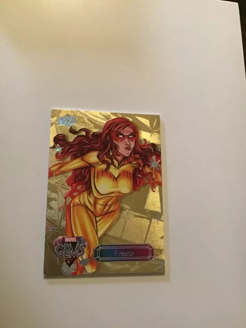 2016 Marvel Gems TOPAZ GOLD  parallel #/10 Firestar  Card 3
