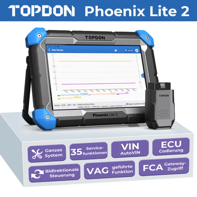 TOPDON Phoenix Lite 2 outil de Diagnostic de Voiture OBD2 ECU Codant AutoVIN