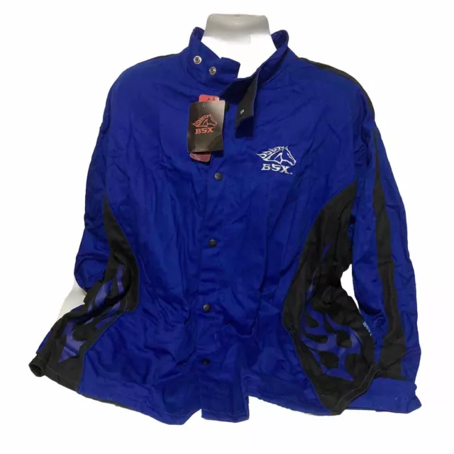 Black Stallion BSX Royal Blue FR Cotton Welding Jacket (3X-Large) (BXRB9C)