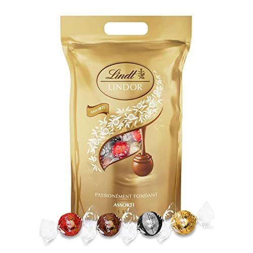 Lindt - Sachet Grand format LINDOR - Assortiment de Chocolats au Lait Noir 60...