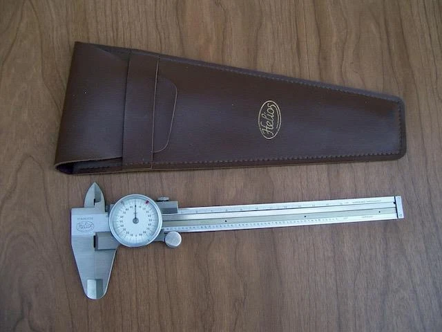 Helios Stainless Germany 9" Dial Caliper .001 With Leather Holder