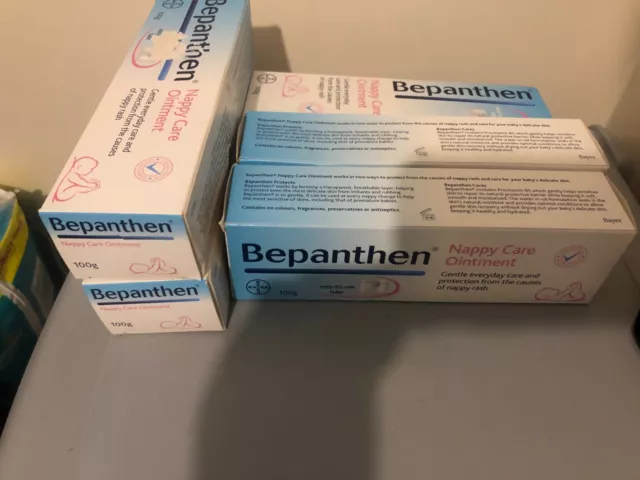 x 5 Bepanthen Diaper Nappy Rash Treatment Care Ointment - 100g x5