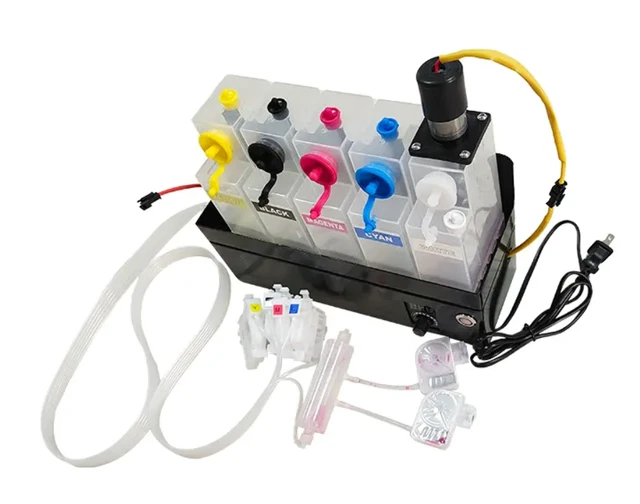 DTF CISS per Epson L1800 con miscelatore agitatore inchiostro bianco