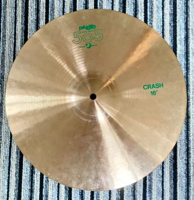 Paiste 505 16" 'Green Label' Crash Cymbal 637326 Swiss Made Used Vintage 1986