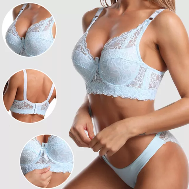 Women Bras Set Lace Sexy Lingerie+Panties Wireless Push Up Brassiere  Underwear 