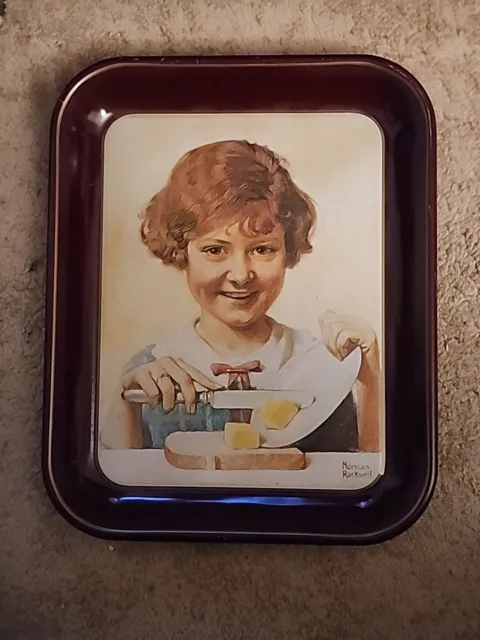 Norman Rockwell 1st Limited Edition “The Butter Girl” Collector’s Tray 1975