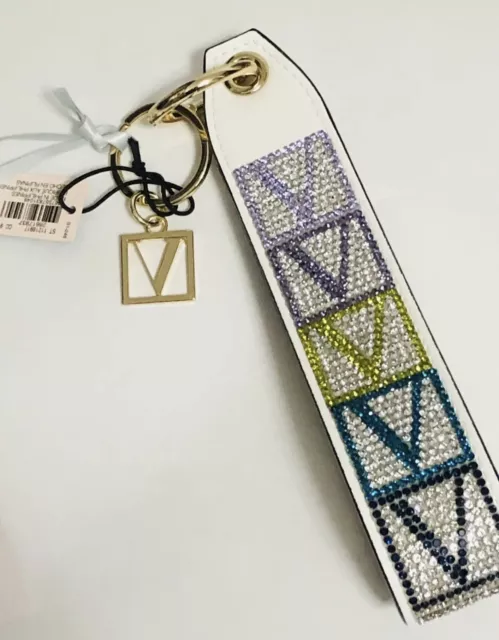 Victoria's Secret Colorblock Croc wristlet strap keychain NWT