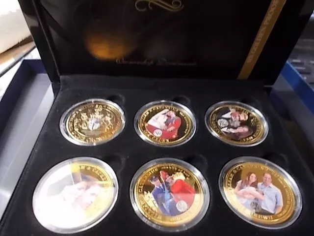 The Golden Moments Of Prince William And Catherine Collection Boxed with COAs