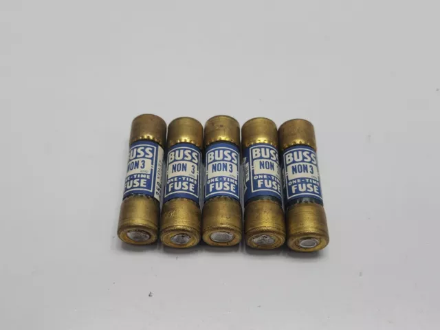 Bussmann Non 3 Amp One-Time Fuse - Lot Of 19 3