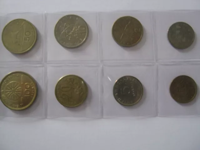 KMS Griechenland Greece 100 50 20 10 5 2 1 Drachme Apaxmes Münzen Satz Lot 
