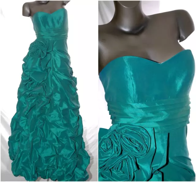 JOVANI Prom DRESS Emerald STRAPLESS Grad Gown Pageant Gala Wedding Formal NWT 10