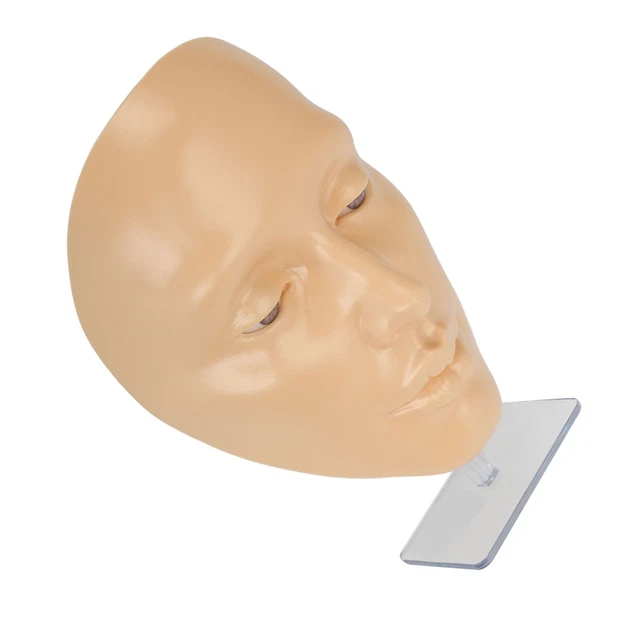 White Makeup Practice Face Board 5D Silicone Mannequin Face For Eyes Makeup Zz1