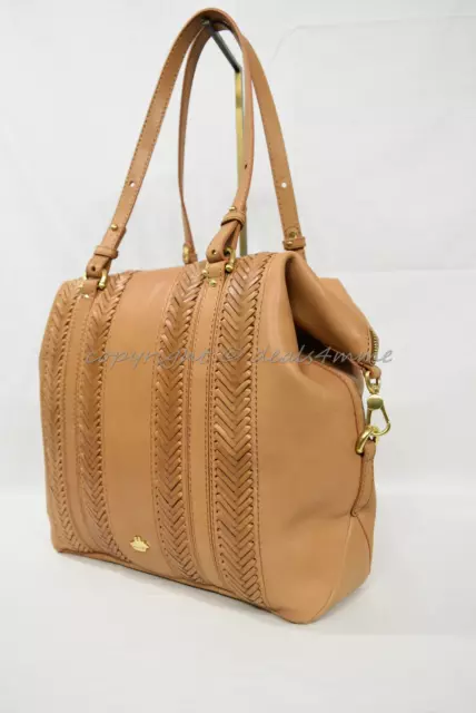 NWT Brahmin Southcoast Collection Delaney Tote/ Shoulder Bag in Tan Knoxville