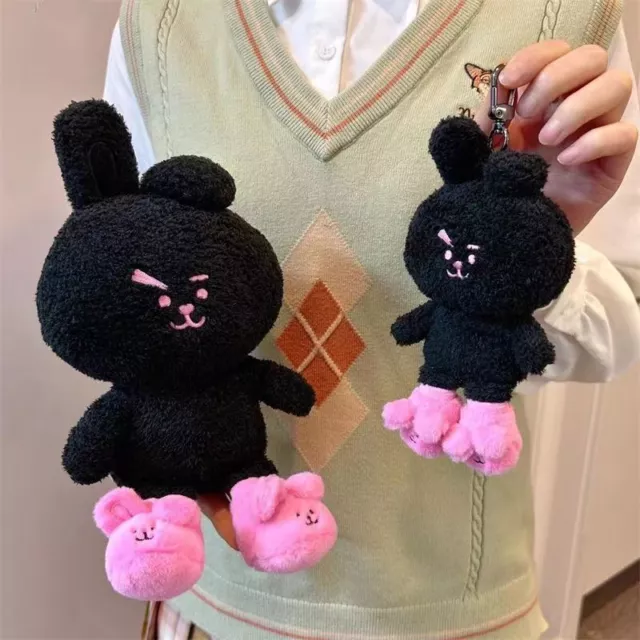 New！ Kpop Bts Lucky Cooky Plush Doll Black Rabbit Bt21 Jeon Jung Kook Gift