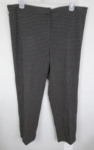 Marina Rinaldi Pants Women's 2XL XXL Black Geometric Pattern