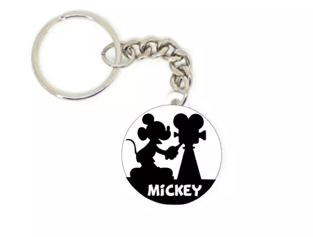 Porte clé badge logo mickey disney collection idée cadeau personnalisé