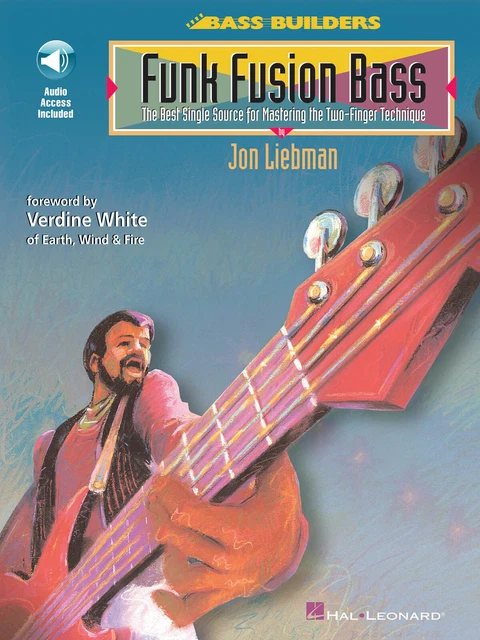 Funk/Fusion Bass Guitar Learn How to Play Top Players Jon Liebman Tab Book Audio